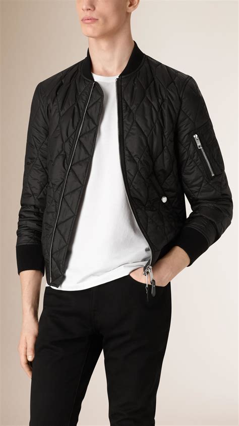 burberry bomber jacket mens|men's burberry quilted jacket.